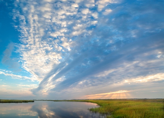 Ed Monnelly's photo of the skies over Sawyer Island marsh