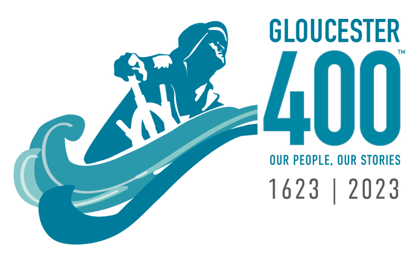 Goucester 400th anniversary logo, &quot;our people, our stor