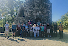group at stone tower in Lynn Woods