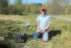 Climate Scientist Chris Nadeau at Seine Field, Gloucester